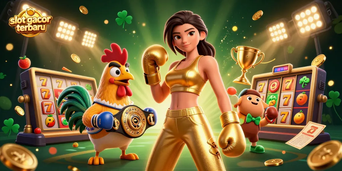 Experience excitement with slot gacor terbaru showcased in a vibrant, dynamic gaming illustration.