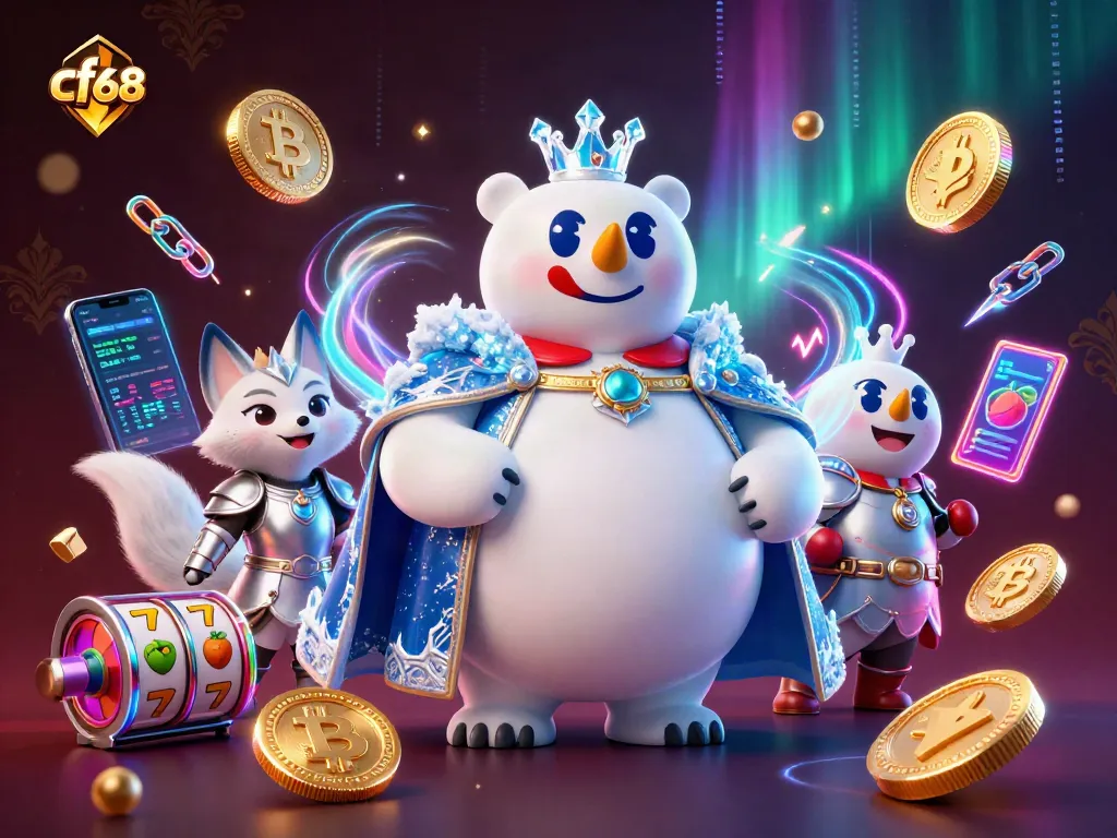 Engage with the thrilling cf68 slot experience alongside a magical polar bear and fox.
