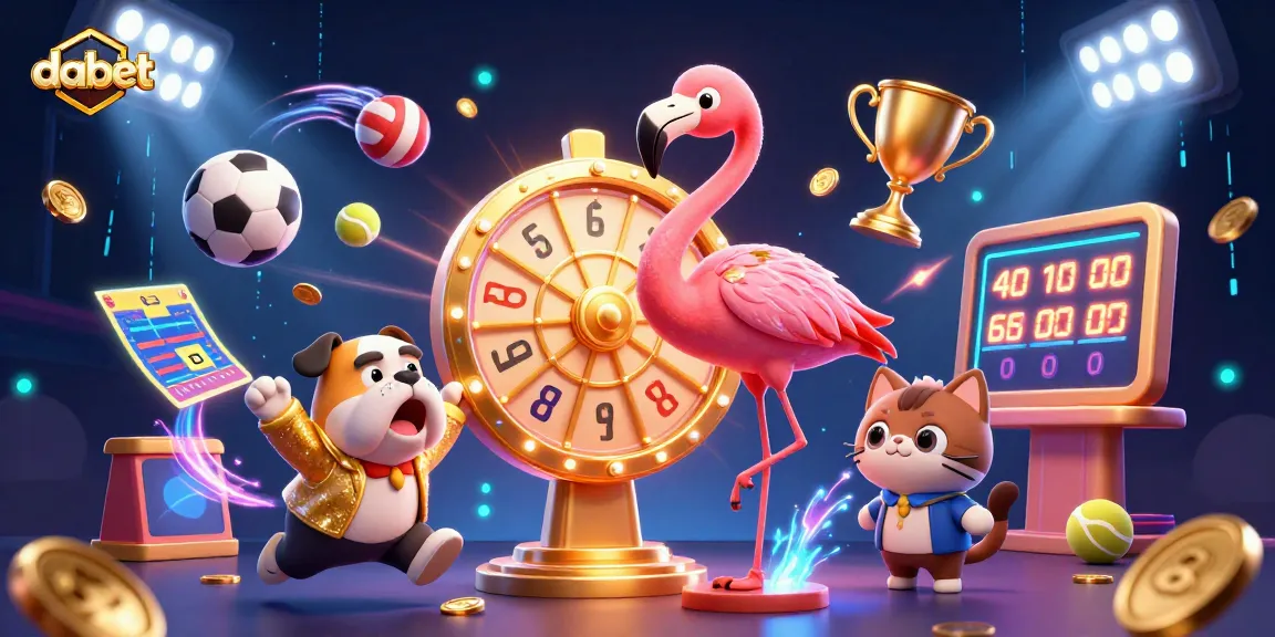 dabet engages players in an exciting casino scene with vibrant elements and dynamic characters.
