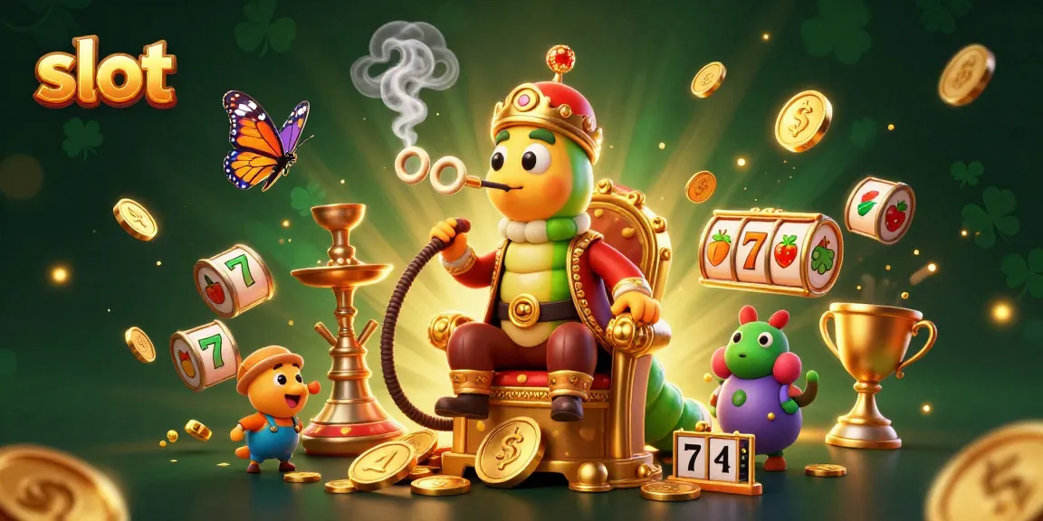 Spin the reels at a vibrant online casino slot with golden coins and lucky symbols.
